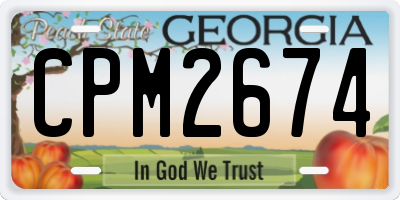 GA license plate CPM2674