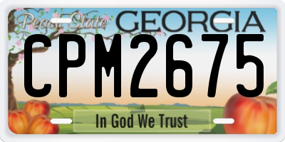 GA license plate CPM2675