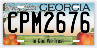 GA license plate CPM2676