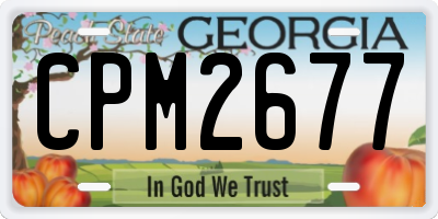 GA license plate CPM2677