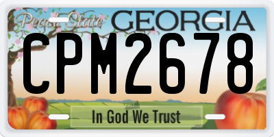 GA license plate CPM2678