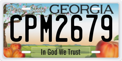 GA license plate CPM2679