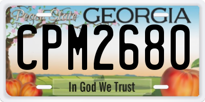 GA license plate CPM2680