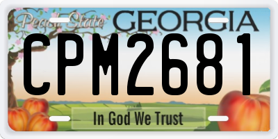 GA license plate CPM2681