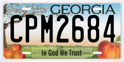 GA license plate CPM2684