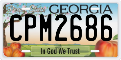 GA license plate CPM2686