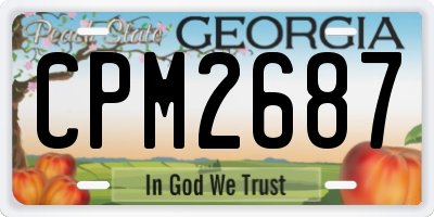 GA license plate CPM2687