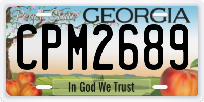 GA license plate CPM2689