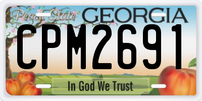 GA license plate CPM2691