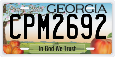 GA license plate CPM2692