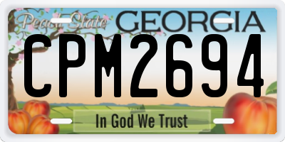 GA license plate CPM2694