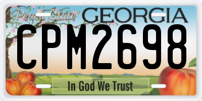 GA license plate CPM2698