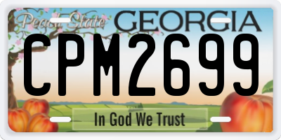 GA license plate CPM2699