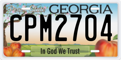 GA license plate CPM2704