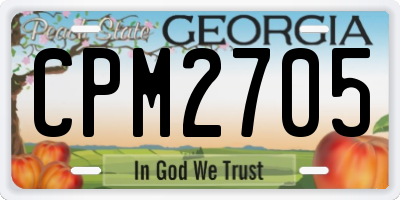 GA license plate CPM2705