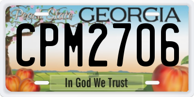GA license plate CPM2706
