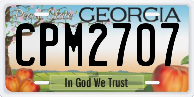 GA license plate CPM2707