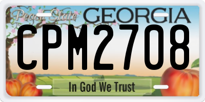 GA license plate CPM2708
