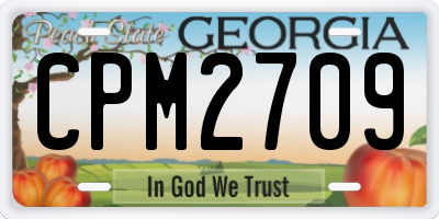 GA license plate CPM2709