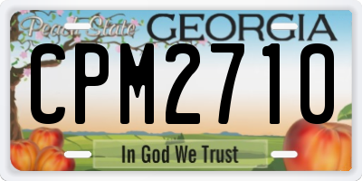 GA license plate CPM2710