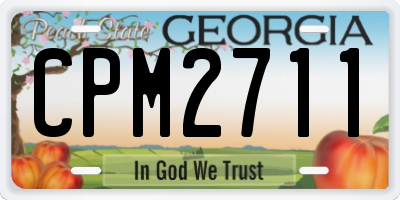 GA license plate CPM2711