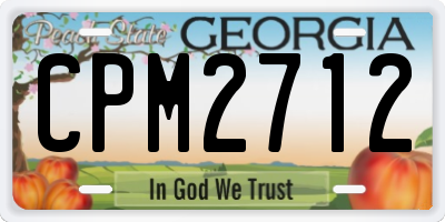 GA license plate CPM2712