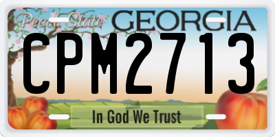 GA license plate CPM2713