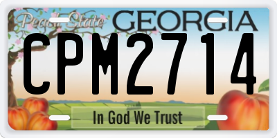 GA license plate CPM2714