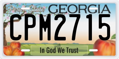 GA license plate CPM2715