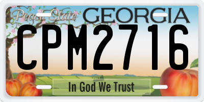 GA license plate CPM2716