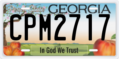 GA license plate CPM2717