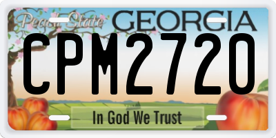 GA license plate CPM2720