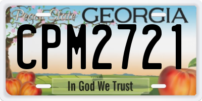 GA license plate CPM2721