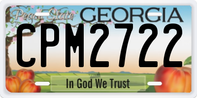GA license plate CPM2722
