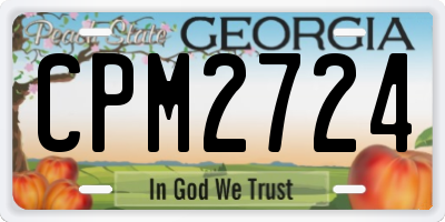 GA license plate CPM2724