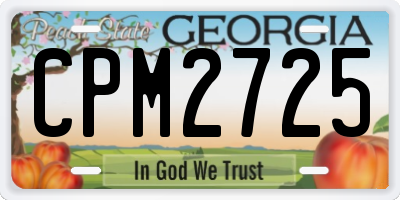 GA license plate CPM2725