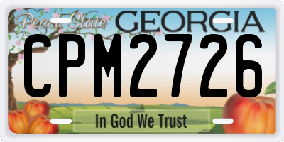 GA license plate CPM2726