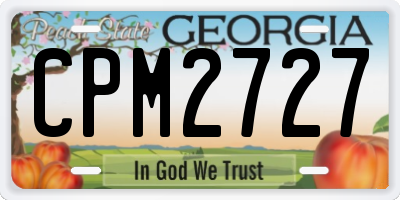 GA license plate CPM2727