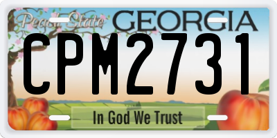 GA license plate CPM2731