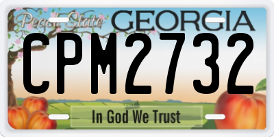 GA license plate CPM2732