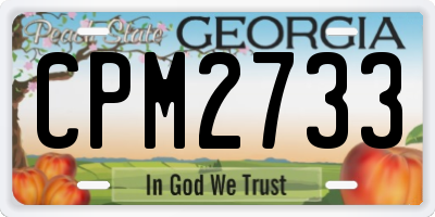 GA license plate CPM2733
