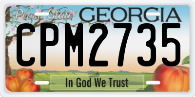 GA license plate CPM2735