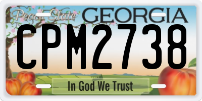 GA license plate CPM2738