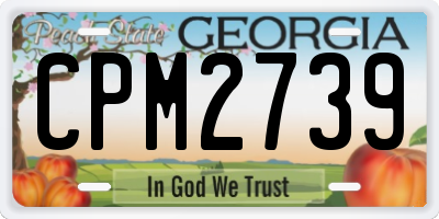 GA license plate CPM2739