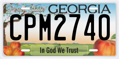 GA license plate CPM2740
