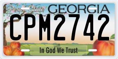 GA license plate CPM2742