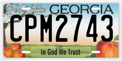 GA license plate CPM2743