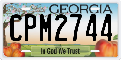 GA license plate CPM2744