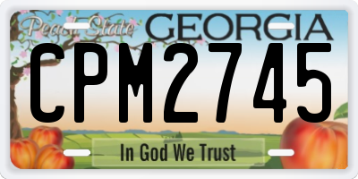 GA license plate CPM2745