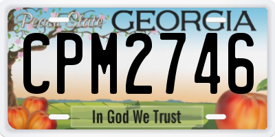 GA license plate CPM2746